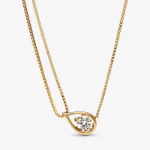 Gold Pandora Brilliance Lab-created 0.75 ct tw Diamond Double Collier Lab-Created Diamond Necklaces | PHFA09462