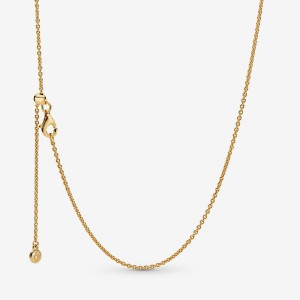 Gold Plated Pandora Classic Cable Charm Pendants | SJVT24013
