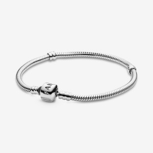 Sterling Silver Pandora Moments Snake Charm Bracelets | QJGR54602