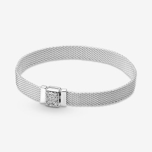 Sterling Silver Pandora Reflexions™ Sparkling Clasp Charm Bracelets | YXGP17094