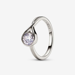 White Gold Pandora Brilliance 0.75 ct tw Lab-Created Diamond Rings | YTXS94705