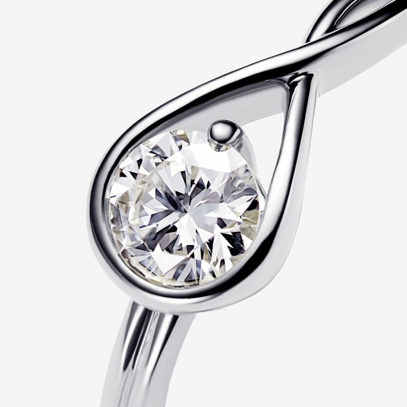 Sterling Silver Pandora Brilliance 0.50 ct tw Lab-Created Diamond Rings | RMUP16924