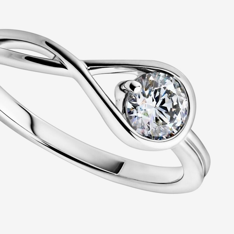 Sterling Silver Pandora Brilliance 0.50 ct tw Lab-Created Diamond Rings | RMUP16924