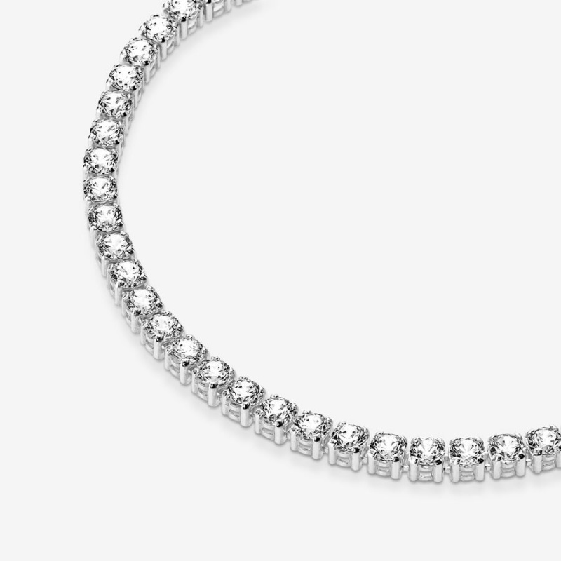 Sterling Silver Pandora Sparkling Tennis Non-charm Bracelets | QNHE50326